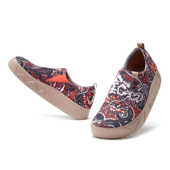 UIN Women's Walking Travel Shoes Slip On Sneakers (ANTIQUE MASK TOLEDO IX) - Picture 5 of 8